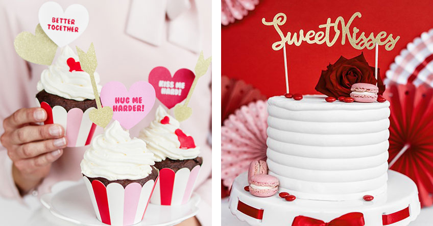 In diese Cake-Topper und Picks für den Valentinstag verlieben sich deine Freunde!