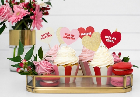 Verwöhn deine lieben Menschen mit wunderschönen Valentinstags-Cupcakes