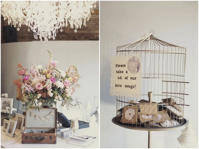 Gastgeschenke für die Hochzeitsgesellschaft auf der Vintage-Hochzeit