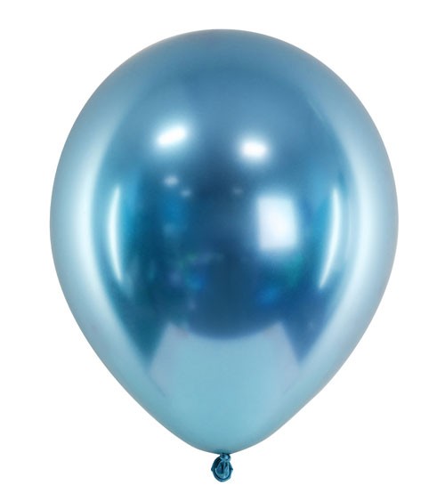 Glossy-Luftballons - blau - 10 Stück