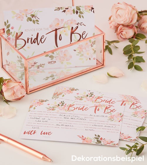 Advice-Cards "Florale Brautparty" - 10 Stück