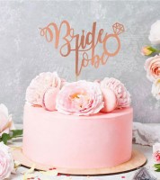 Bride to Be Cake-Topper aus Papier - rosegold