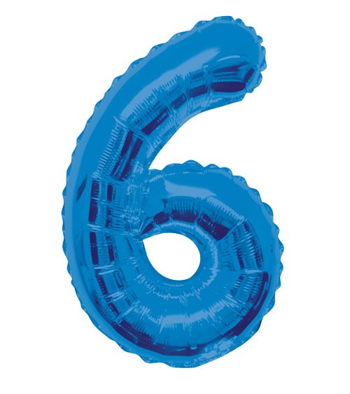 Supershape-Folienballon "6" - dunkelblau