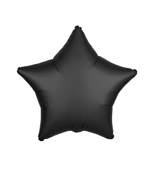 Stern-Folienballon „Satin Luxe“ - schwarz - 48 cm