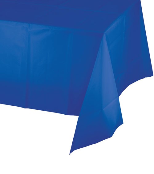 Kunststoff-Tischdecke - kobaltblau - 137 x 274 cm