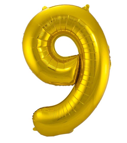 SuperShape Folienballon "9" - gold