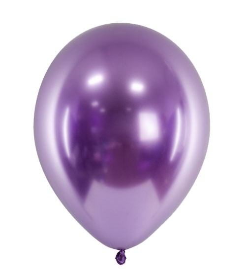 Glossy-Luftballons - violett - 50 Stück