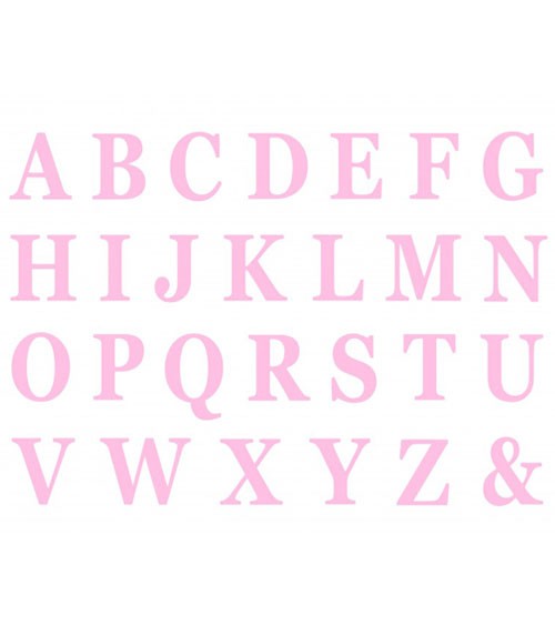 Sticker-Set "Alphabet" - rosa - 13,5 cm - 48-teilig