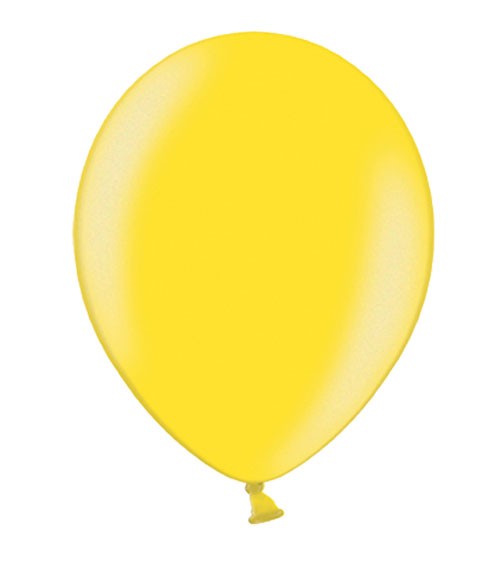 Metallic-Luftballons - limonengelb - 10 Stück