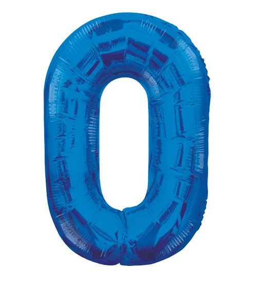 Supershape-Folienballon "0" - dunkelblau