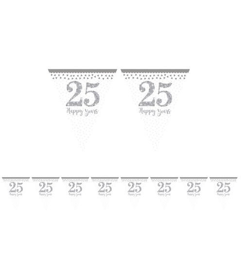 Wimpelgirlande "25 Happy Years" - 4 m