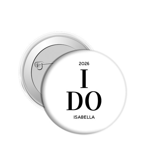 Dein Button "I DO" - Wunschtext & Farbwahl