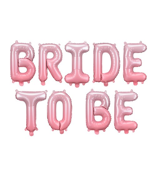 Folienballon-Set "Bride to Be" - ombre pink - 35 x 350 cm