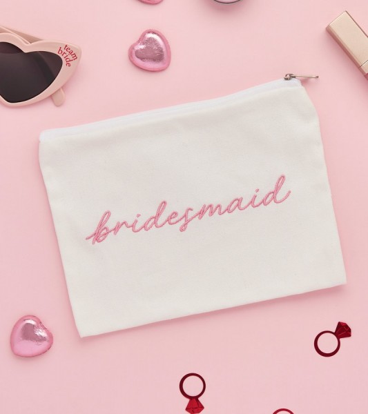 Baumwolltäschchen "Bridesmaid" - 20 x 15 cm