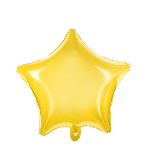 Transparenter Stern-Folienballon - gelb - 48 cm