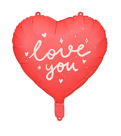 Herz-Folienballon "love you" - 45 cm