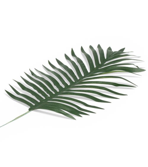 Künstliches Palmenblatt mit Drahtstiel - grün - 21 x 35 cm