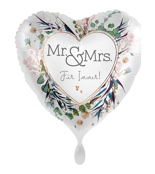Herz-Folienballon "Mr. & Mrs."