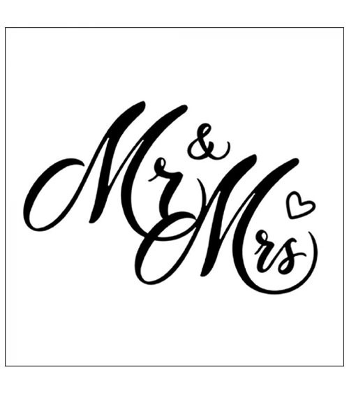 Servietten "Mr & Mrs" - weiß - 20 Stück