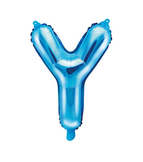 Folienballon Buchstabe "Y" - blau - 35 cm