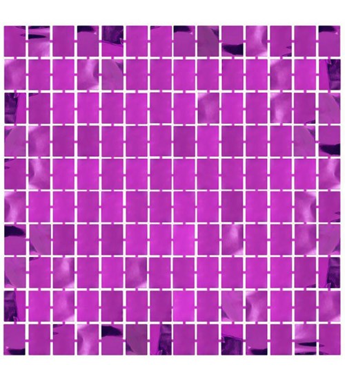 Deko-Vorhang "Squares" - metallic violett - 1 x 2 m