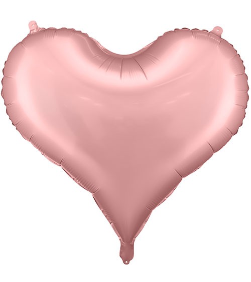 Großer Satin-Folienballon "Herz" - rosa - 75 cm