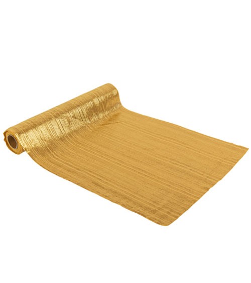 Tischläufer zum Wenden - metallic gold & gold - 27 cm x 3 m