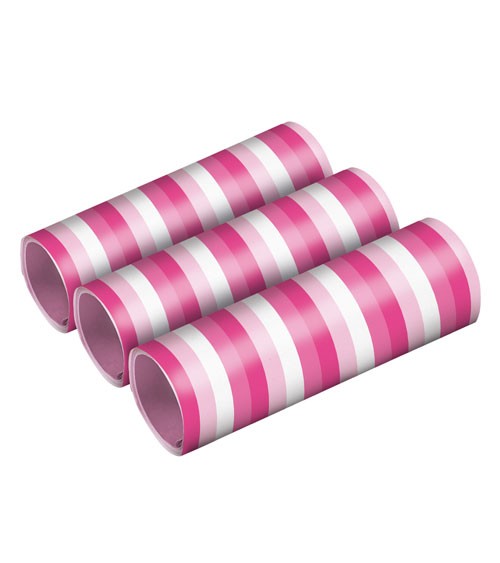 Papierluftschlangen "Farbmix Pink" - 3 Stück