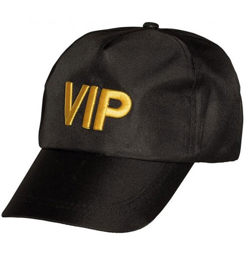 Basecap "VIP" - schwarz, gold - 1 Stück