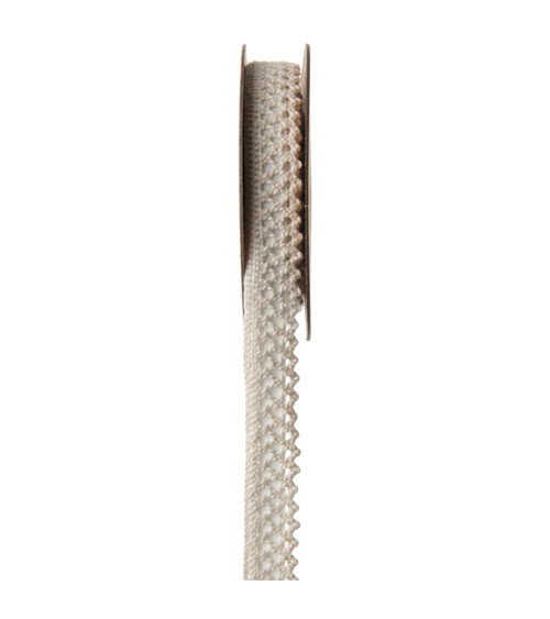 Selbstklebendes Spitzenband - elfenbein - 15 mm x 3 m