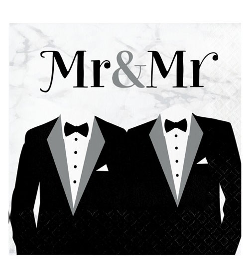 Servietten "Mr & Mr" - 16 Stück