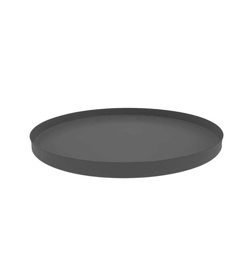 Deko-Tablett aus Metall - schwarz - 20 cm