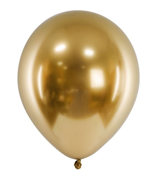 Glossy-Luftballons - gold - 10 Stück