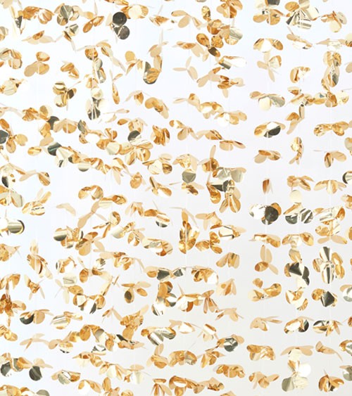 Blüten-Vorhang - gold metallic - 1,7 x 2 m