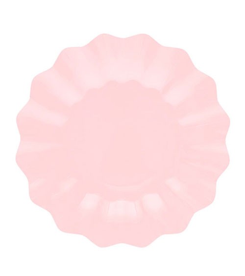 Pappteller - light pink - 8 Stück