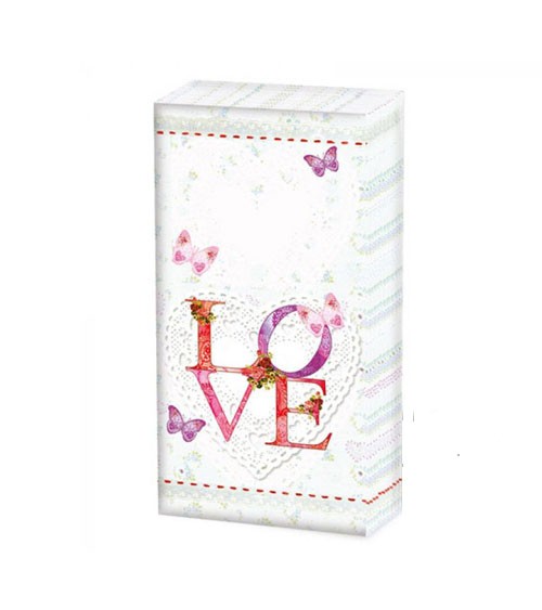Papiertaschentücher "Lovely" - 10 Stück