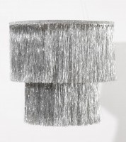 Lametta-Kronleuchter - metallic silber