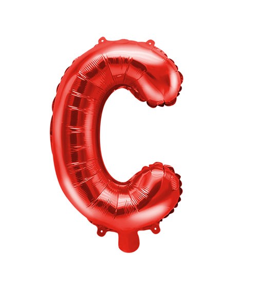 Folienballon Buchstabe "C" - rot - 35 cm
