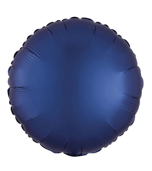 Runder Folienballon "Satin Luxe" - navyblue - 43 cm