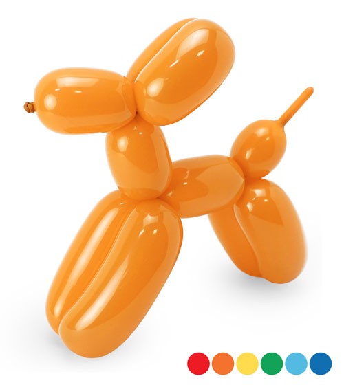 Modellier-Ballon-Set mit Pumpe - Farbmix Bunt - 30-teilig