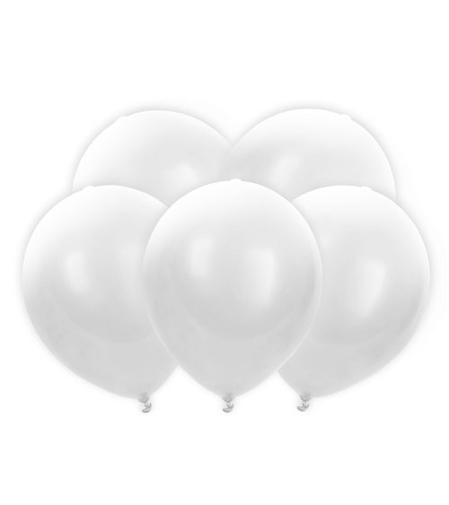 LED-Luftballons - weiß - 30 cm - 5 Stück
