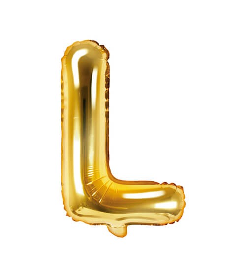 Folienballon Buchstabe "L" - gold - 35 cm