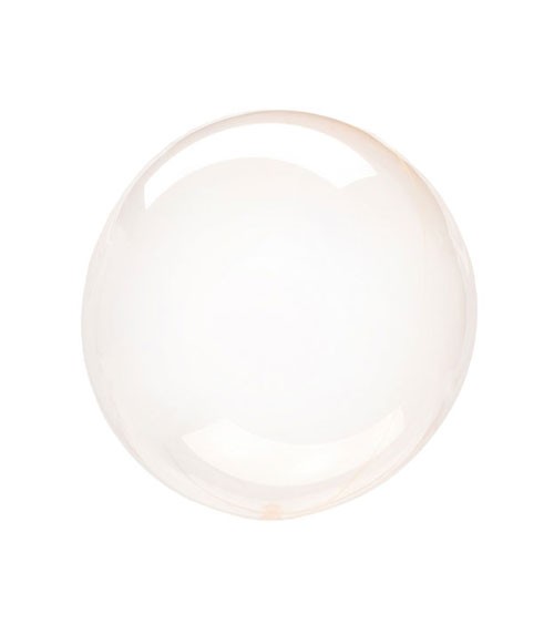 Kleiner Kugel-Folienballon "Clearz Crystal" - orange - 25-35 cm
