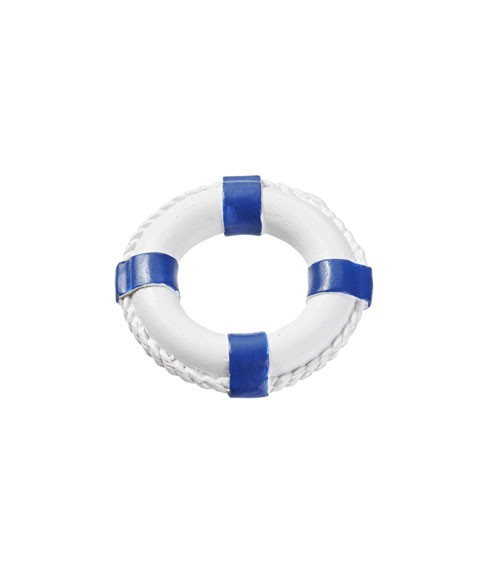 Mini Rettungsring - blau, weiß - 4,5 cm