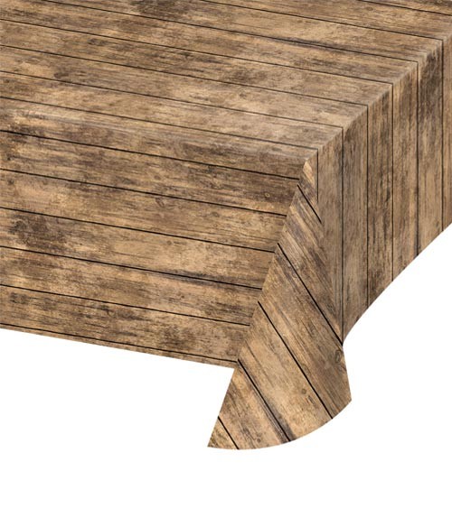 Kunststoff-Tischdecke "Rustikales Holz" - 137 x 274 cm