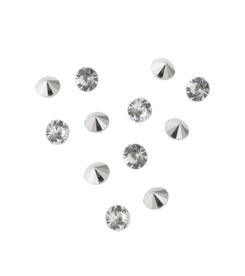 Diamanten-Streuteile in Herzbox - 10 mm - 120 Stück