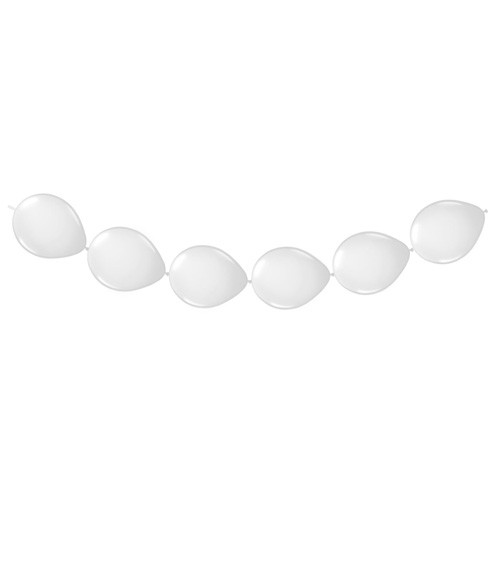 Kettenballons - weiß - 8 Stück