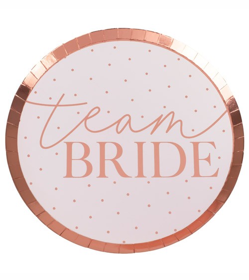 Team Bride Pappteller - 8 Stück