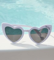Herz-Sonnenbrille "Bride" - weiß