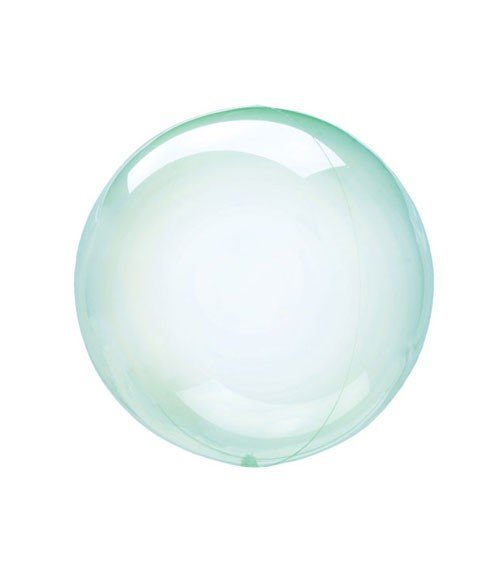Kleiner Kugel-Folienballon "Clearz Crystal" - grün - 25-35 cm